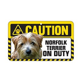 Caution Sign - Norfolk Terrier