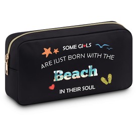Beach Gifts for Beach Lover Cosmetic Bag Beach Themed Gifts Vacation Gifts for Women Funny Sea Lovers Gifts for Women Makeup Bag Travel Pouch Beach Gift for Women Birthday Christmas Graduation Gift