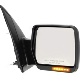 Kool Vue Passenger Side Power Heated Mirror for Ford F-150 2011-2014 Manual Fold With Signal Light; Without Blind Spot Light, Memory & Puddle Lamp Textured