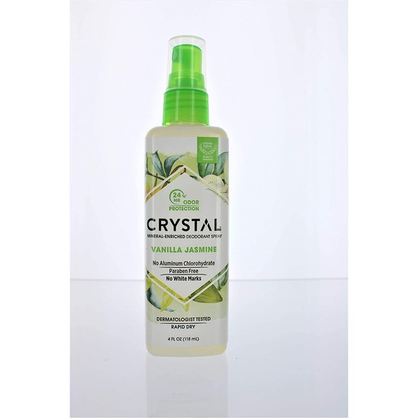 Crystal Deodorant Spray 4 Ounce Vanilla Jasmine (118ml)