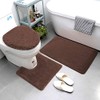 Luxury Home Collection 3 Piece Soft Microfiber Bathroom Rug Set