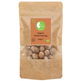 Organic Whole Nutmeg - Certified Organic - by Busy Beans Organic (100g)