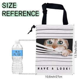 NHNXHWIA Cute Cat Car Garbage Bag,Waterproof Small Car Trash Bag Hanging Back of Seat,Drawstring Hanging Car Trash Bag with Adjustable Buckle for Car Accessories