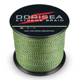 Dorisea Extreme Braid 100% Pe Multi-Color(Fluorescent Green&Black) Braided Fishing Line 109Yards-2187Yards 6-550Lb Test Fishing Wire Fishing String Superline (100m/109Yards 60lb/0.40mm)