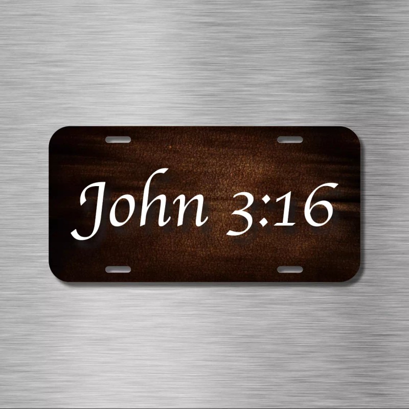 John 3:16 Jesus License Plate Vehicle Auto Tag Religious Peace