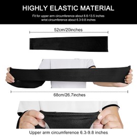 Bellady Arm Sleeves for Men,Stretchy Sleeve for Arm Tattoo Cover,Long Fingerless Gloves, Black, One Size