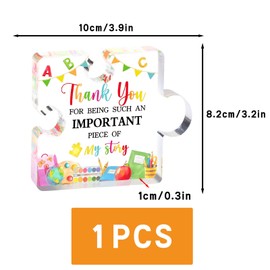 prinfantasy 60th Birthday Gifts for Men Engraved Acrylic Block Puzzle Teacher Gifts for Women Table Decoration Graduation Thank You Teacher Gifts for Women Men Acrylic Plaque Gifts GBGY0185