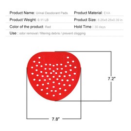 KOBSAINF 10 Packs Urinal Screen Deodorizer, Cherry Scented Urinal Pads with Splash Protection and Deodorization, Urinal Cakes for Men Bathrooms in Home, School, Shopping Mall, Office