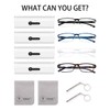 TERAISE 4 pairs Anti-blue Light Computer Reading Glasses with Spring