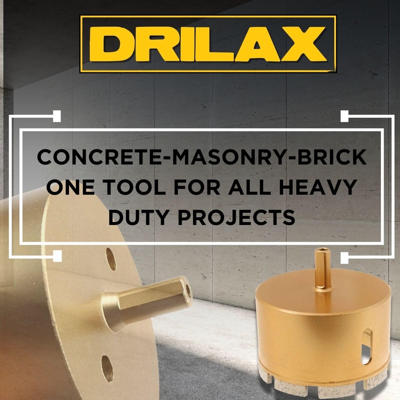 Drilax 3" Heavy Duty Masonry Diamond Hole Saw | Precision