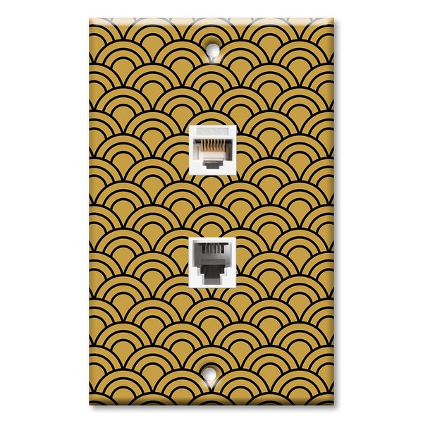 Art Plates - Decorative Printed 2 Port Data Wall Plate