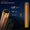 Supply Giant 5 inch Long Brass Nipple Pipe Fitting with