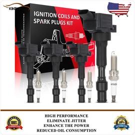 kintop_coilparts Ignition Coils & Spark Plugs Kit for Hyundai Elantra for Kia Optima Seltos 2.0L