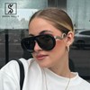 SHEEN KELLY Oversized Trendy Polarized Aviator Sunglasses for Women Men