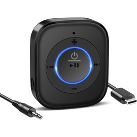 Seflorgo Fortgeschrittener Bluetooth 5.3 Empfänger für Heim-Stereos HiFi Musik-Streaming, Mini Kabelloser Audioadapter für Autolautsprecher mit 3,5mm RCA Aux-Anschluss (J207 für Stereo mit Mikrofon)