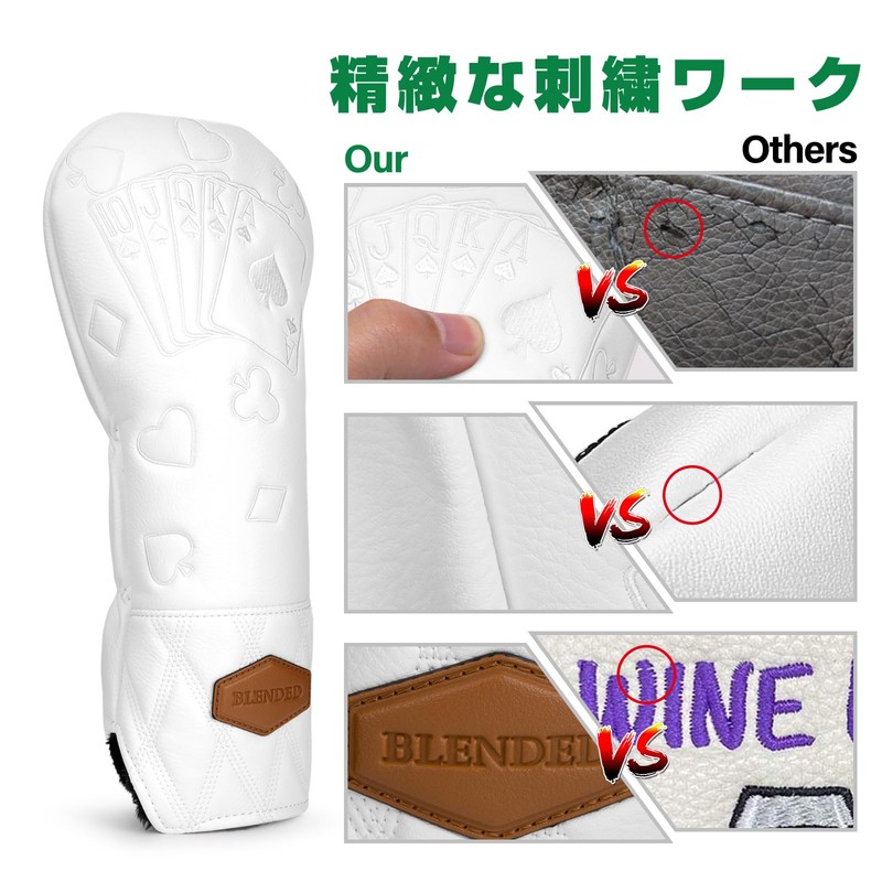 Golf Club Headcovers Poker Design Golf Headcovers Premium Leather Driver