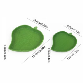 PLABBDPL 2 Pack Reptile Water Bowl, Reusable Water Bowl, Flat Bowl, Accessories for Snakes, Turtles, Gecko, Turtle
