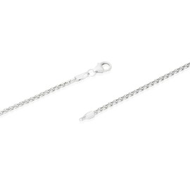 NKlaus Venetian Chain Round 925 Sterling Silver 1.5 mm Wide Necklace Fine, Sterling Silver