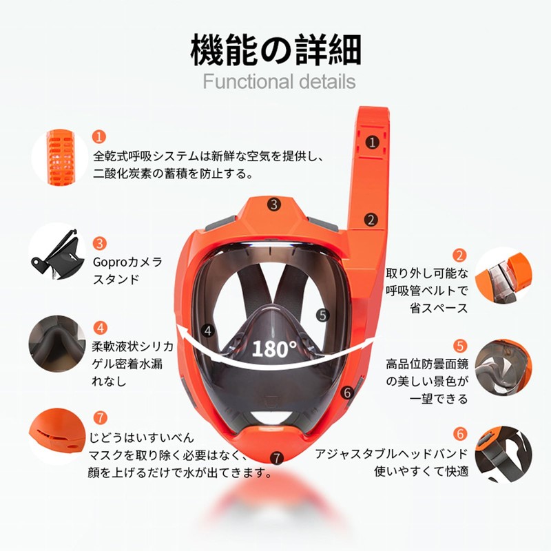 YAYAMIYA Snorkel Mask, Fully Dry Amplified Breathing, Wider Side Breathing,
