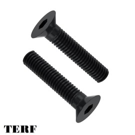 TERF® M6 X 80mm Hex Socket Countersunk Black Machine Screw M6 (6mm) X 80mm Allen Key Bolts Hexagonal Socket Countersunk Machine Screws - Pack of 10