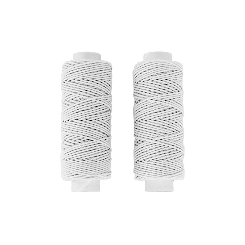 sanamika Rubber katan糸 20 m Roll x 2 Pcs White