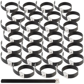 AGT Stainless Steel Bracket: Set of 28 Stainless Steel Mounting Ties for Fixing a Solar Panel (Solar Panel Holder Railing, Solar Mounting Balcony)