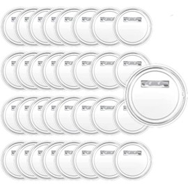 koundeneko Button Badge with Safety Pin, Transparent Badge, Acrylic, Photo Badge, Pin Badge, Easy, Make Can Badge, No Glue Required, Handmade Kit, DIY, Handmade, Pushing Can Batch