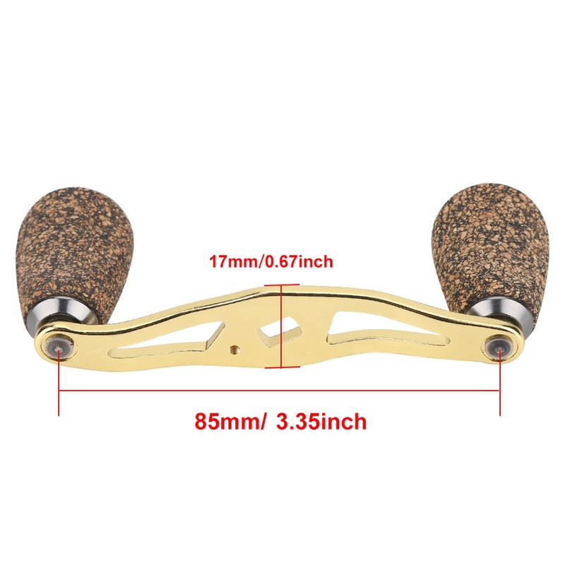 Fishing Reel Handle Wood Knob Carbon Fiber Frame with Fittings