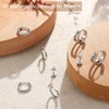 Thunaraz 4 Pairs Gold Silver Hoop Earrings Set for Women