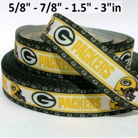 GROSGRAIN RIBBON  5/8", 7/8", 1.5" & 3" SP2 SPORTS TEAM Printed - 7/8"