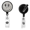 Rhinestone Smiling Face Metal Badge Reel Retractable Lanyards, Alligator Swivel