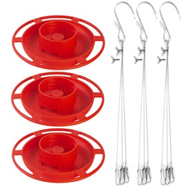 3 PCS | Bird Feeder for Outside Hanging | Cardinal Bird Feeder | Wild Bird Feeders Suitable for Mason Jar (2.75 in Diameter-8/16/24/32oz) | Bird Feeders as Garden Gift Ideas | Premium Red