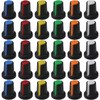 30 Pack Mixed Colour 6mm Splined AG2 Rotary Control Knobs