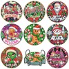 8 Pcs Christmas Diamond Art Coasters Kits with Holder, Santa