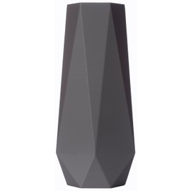 3D Vase Bao Decorative Vase XL 38 cm Floor Vase Decorative Vase Pampas Grass Dried Flowers (Dark Grey)