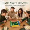 OANM studio Shut The Box Game, 4 Player Wooden Square