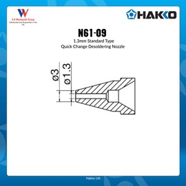 Hakko N61-09 Desoldering Nozzle, 1.3mm