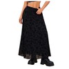 Verdusa Women's Y2k Gothic Flowy Skirts Boho Floral Print Mesh