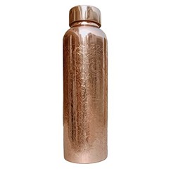 Embossed Copper Water bottle 900 ml Joint-Free Copper Water Bottle 30 Oz Copper Vessel for Drinking Pure Ayurvedic Health