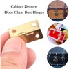 8PCS Mini Solid Brass Hinges Cabinet Drawer Butt Hinges for