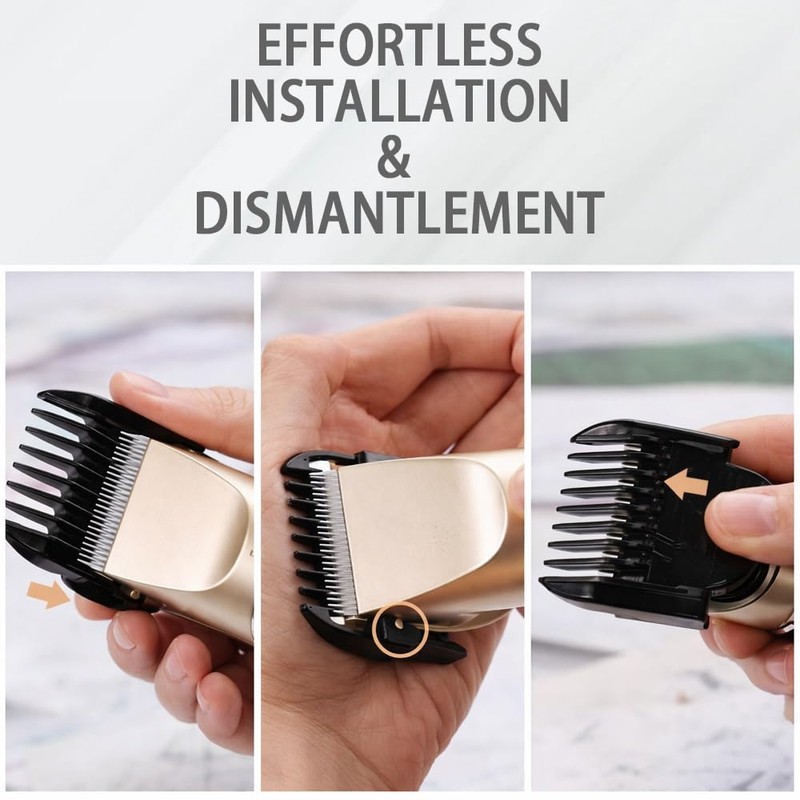 3 Pcs Hair Clipper Guides, Precision Attachment Comb，1.5mm, 3mm, 4.5mm，Universal