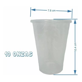 San Jorge 500 Vasos Desechables #10 De Plástico 10 Onzas 295ml