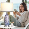 Coastal Lamps with USB A+C Ports & LED Night Light,