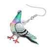 HUAGEO Acryl niedlich blau Taube Ohrringe Neuheit Hawaii Taube Sommer