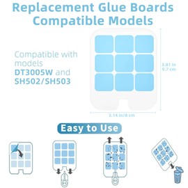 40 Pack Refill Glue Cards Compatible with Safer Home Fly Trap Refill,Applicable to SH502、SH503、23005-06 and DT3005W、DT3005W-DS3, Flying Insect Trap Refill Replacement