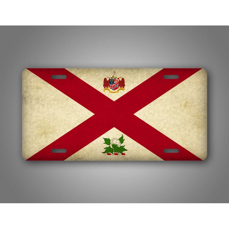 SignsAndTagsOnline Americana Alabama State Flag License Plate Vintage Replica Antique