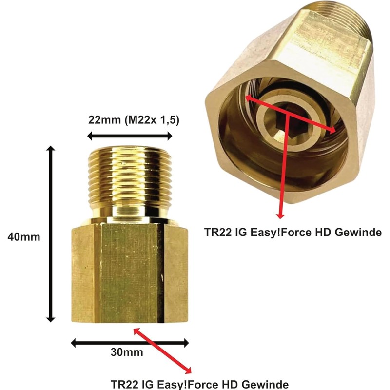 M&M Smartek Adapter for Kärcher HDS HD Profi TR22 Pressure