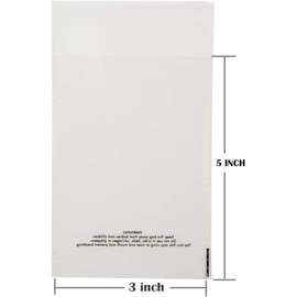 DOSIMIIN Clear Cellophane Bags 3X5 200Pcs, Self Seal Adhesive, Suffocation warning sign, Multi Purpose Packing,Bread cookie candy clothes stationery jewel and more, Reuseable, (Clear, 3x5)