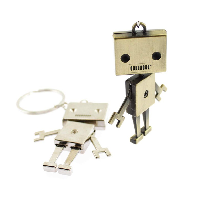 Olive-G Cute Antique Robotic Keychain Set of 2