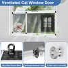 Ventilated Pet Door for Window, Fits 28.5"-32" Width Window, 2-Min